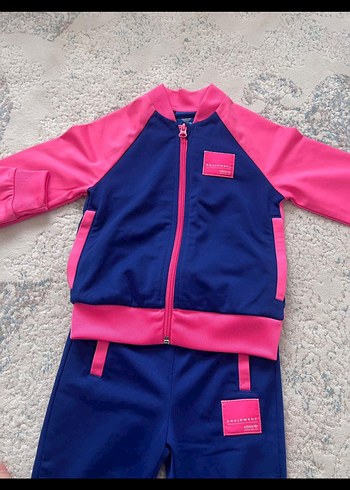 3 yaş Kız Çocuk Renkli Fermuarlı Eşofman Takımı - Görsel 2