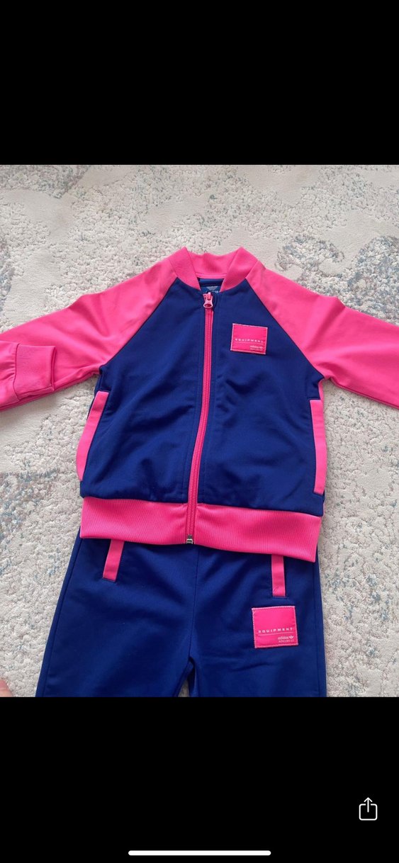 3 yaş Kız Çocuk Renkli Fermuarlı Eşofman Takımı - Görsel 2