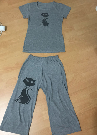 s Beden Gri pijama takımı