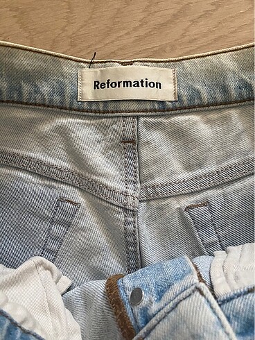 27 Beden mavi Renk Reformation jean