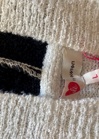 Koton Gri V Yaka Örgü Salaş Kadın Kazak - Görsel 2