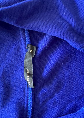 Kadın Parlak Mavi Fermuarlı Sweatshirt - Görsel 3