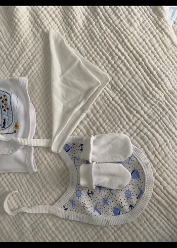 Bebek Yenidoğan Hastane Seti Pamuk Velcro - Görsel 6