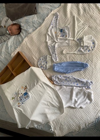 Bebek Yenidoğan Hastane Seti Pamuk Velcro - Görsel 4