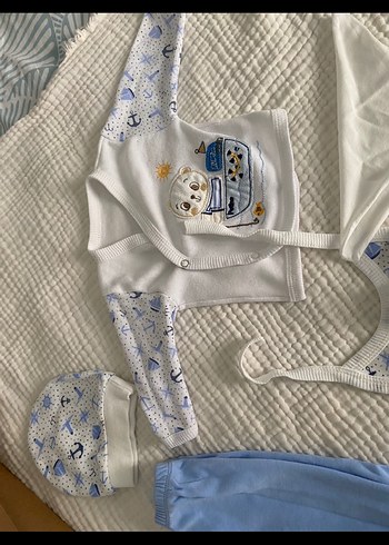 Bebek Yenidoğan Hastane Seti Pamuk Velcro - Görsel 5