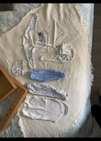 Bebek Yenidoğan Hastane Seti Pamuk Velcro - Görsel 8