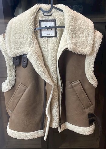 xl Beden Zara kürklü biker yelek