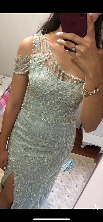 Özel dikim nişan elbisesi - Görsel 5