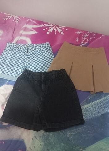 9 Yaş Beden 6 şort 1 keten pantolon