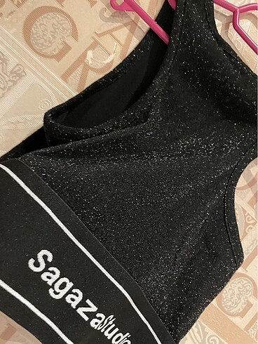 xs Beden Sagaza Studio simli crop büstiyer