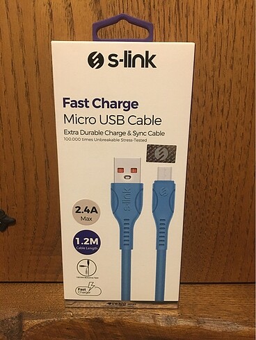 S-link 2.4A MICRO HIZLI ŞARJ KABLOSU