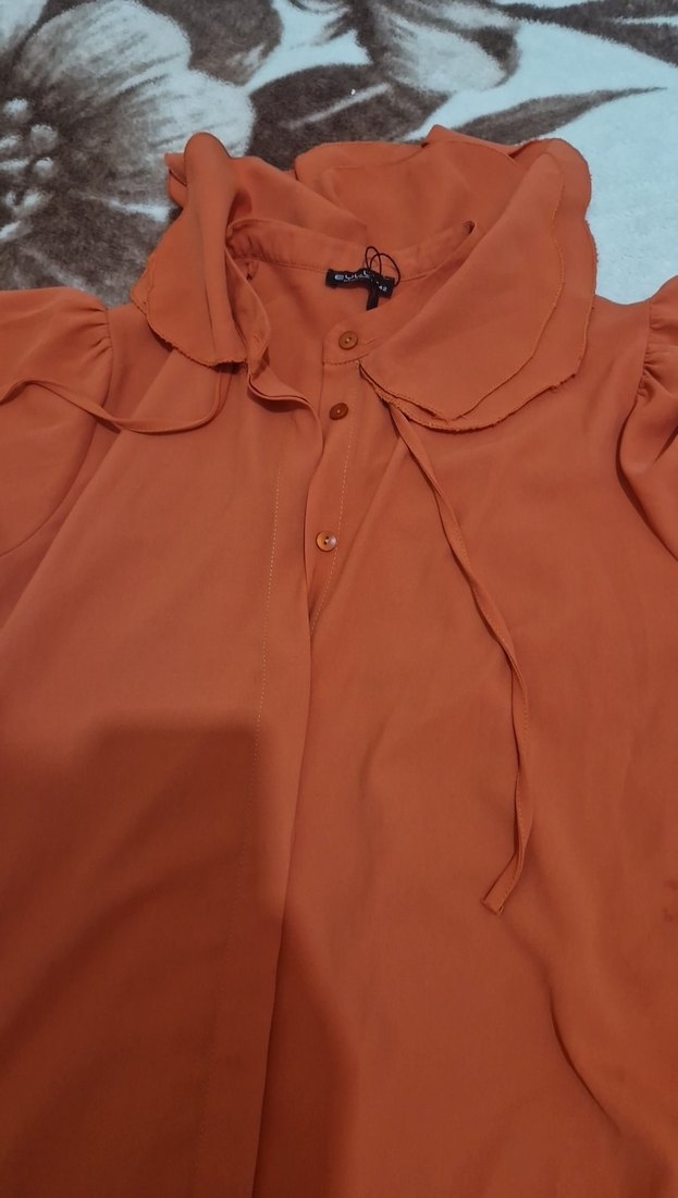 Kırmızı Uzun Kollu Hamile Bluzu - Görsel 2