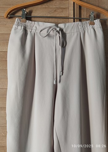 Zara Kadın Gri Midi Rahat Pantolon