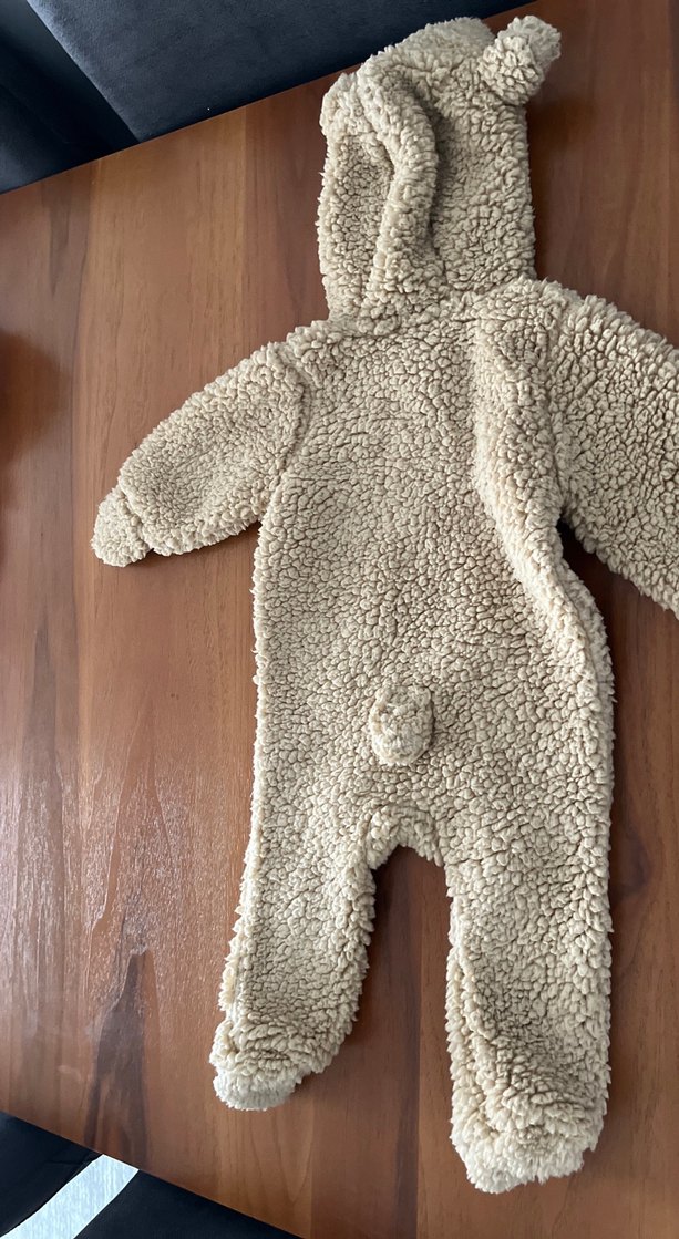 Kürklü Kapüşonlu Bebek Tulumu - Görsel 3