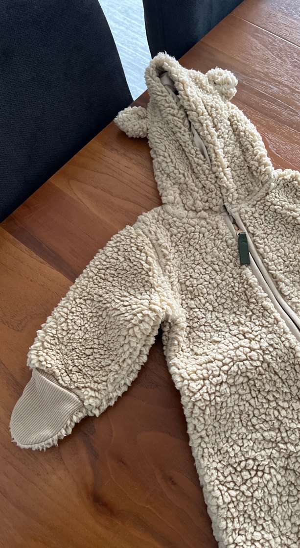 Kürklü Kapüşonlu Bebek Tulumu - Görsel 2