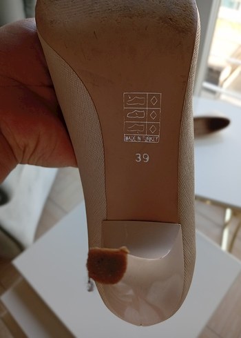 Bej Stiletto Topuklu Kadın Ayakkabı - Görsel 3