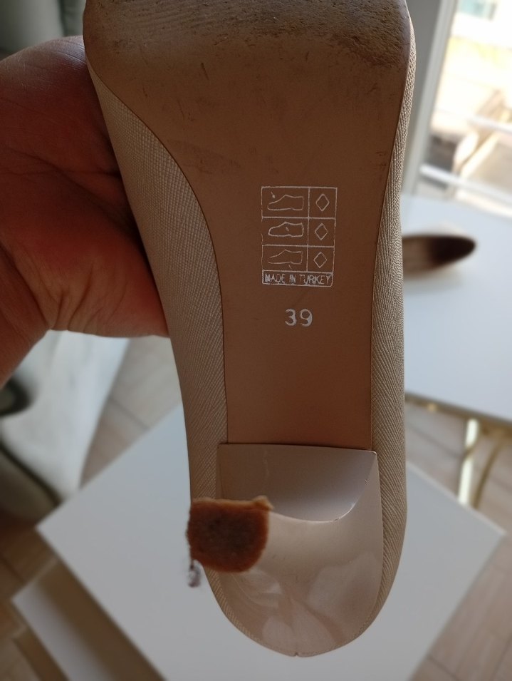 Bej Stiletto Topuklu Kadın Ayakkabı - Görsel 3