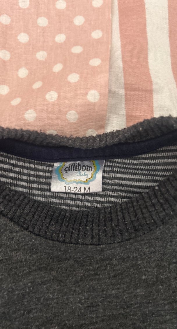 Nakışlı Triko Gri Bebek Erkek Takımı - Görsel 4