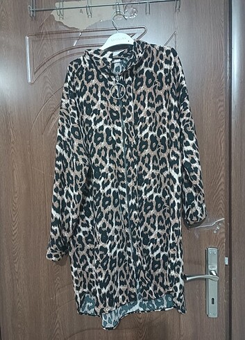 Tesettür leopar tunik