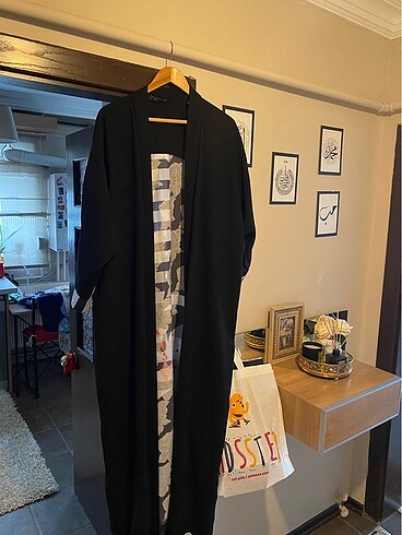 universal Beden siyah Renk White Corner Kimono