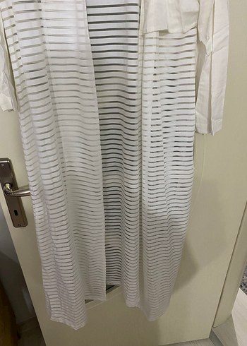 Uzun Beyaz Kadın kimono - Görsel 3