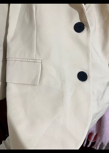 Trendyolmilla Bej Düğmeli Kadın Blazer Ceket - Görsel 3
