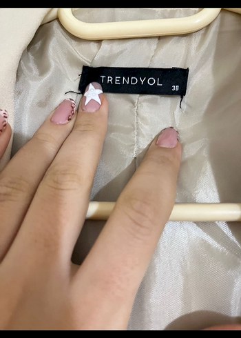 Trendyolmilla Bej Düğmeli Kadın Blazer Ceket - Görsel 2