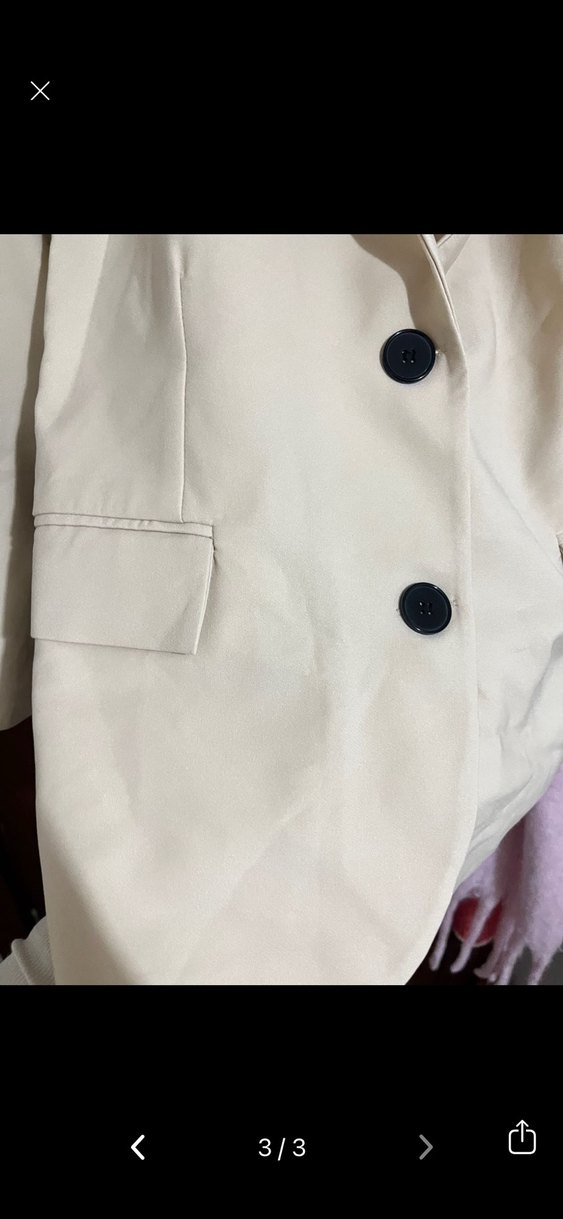 Trendyolmilla Bej Düğmeli Kadın Blazer Ceket - Görsel 3