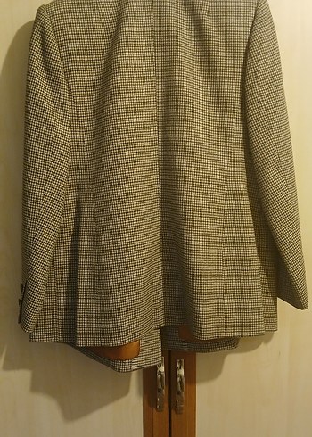 Düğmeli Bej Kadın Blazer Ceket - Görsel 5