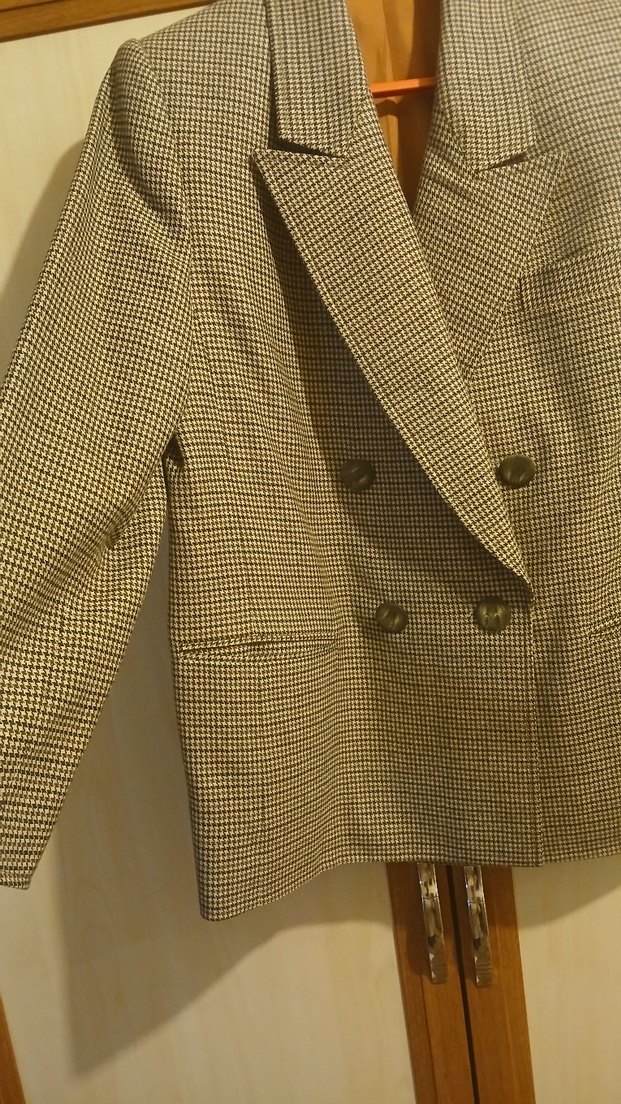 Düğmeli Bej Kadın Blazer Ceket - Görsel 3