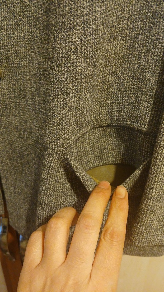 Düğmeli Gri Midi Yün Kadın Ceket - Görsel 4