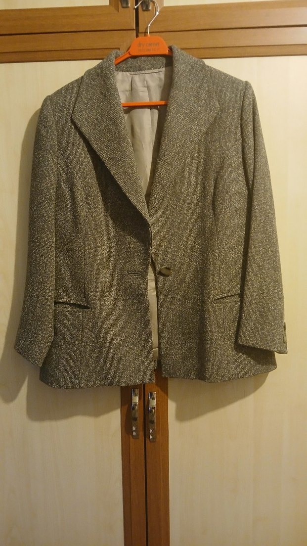 Düğmeli Gri Midi Yün Kadın Ceket - Görsel 2