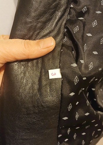 Düğmeli Siyah Deri Kadın Ceket - Görsel 5