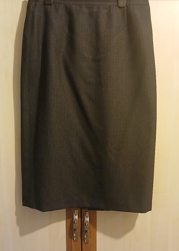 Kadın Siyah Pilili Midi Kalem Etek - Görsel 2