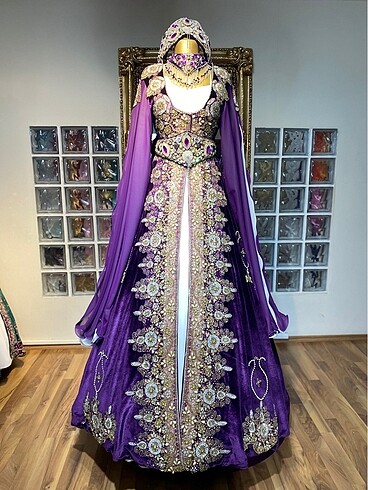 Oleg Cassini Kaftan Bindallı Kına Elbisesi Satılık Kampanya