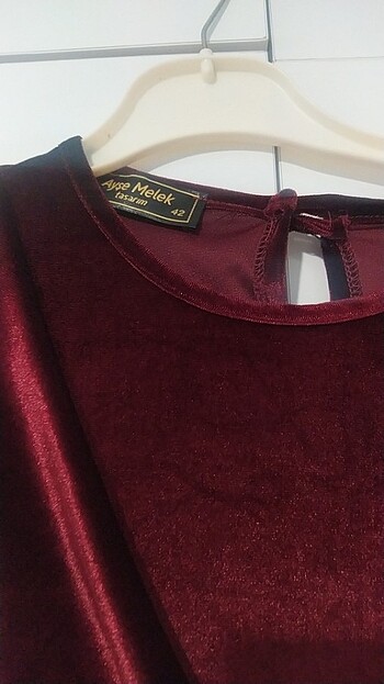 xl Beden Bordo abiye kadife
