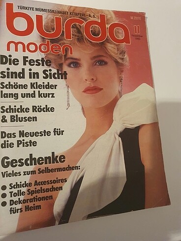 Burda Modern Kasım 1963 Dikiş Dergisi