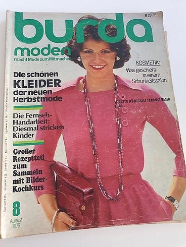Burda Modern 1975 Ağustos Dikiş Dergisi