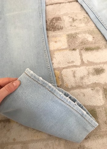 s Beden Düğmeli açık renk jean