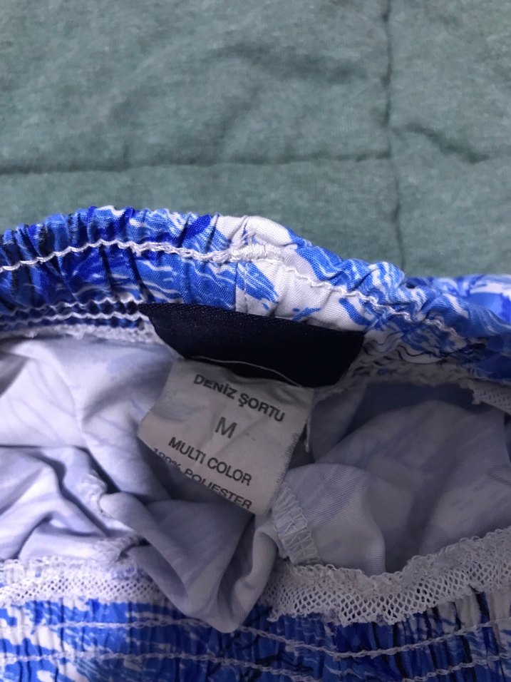 Mavi Bağcıklı Erkek Mini Mayo Şort - Görsel 3