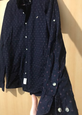 Düğmeli Lacivert Erkek  gömlek - Görsel 3