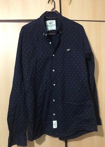 Düğmeli Lacivert Erkek  gömlek - Görsel 2