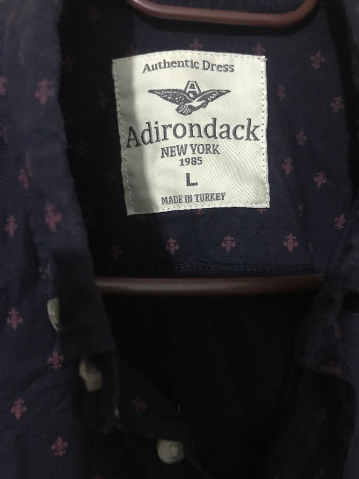 Düğmeli Lacivert Erkek  gömlek - Görsel 4