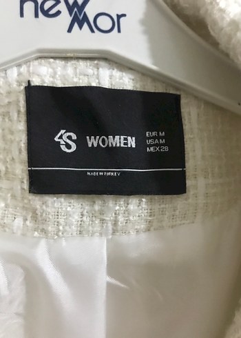 Düğmeli Ekru Kısa Blazer Ceket - Görsel 6