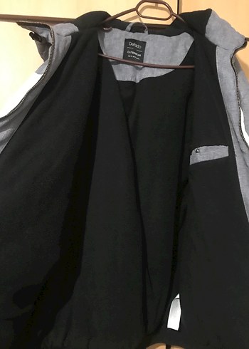 Gri Renkli Erkek Midi Boy Kapüşonlu Mont - Görsel 5