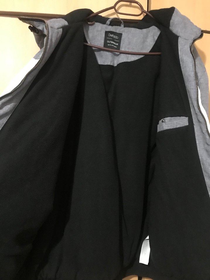 Gri Renkli Erkek Midi Boy Kapüşonlu Mont - Görsel 5