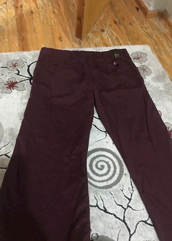 Bordo Kumaş pantolon - Görsel 3