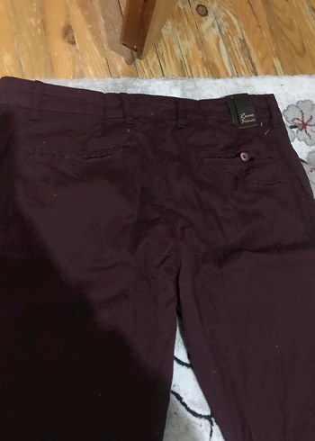 Bordo Kumaş pantolon - Görsel 5
