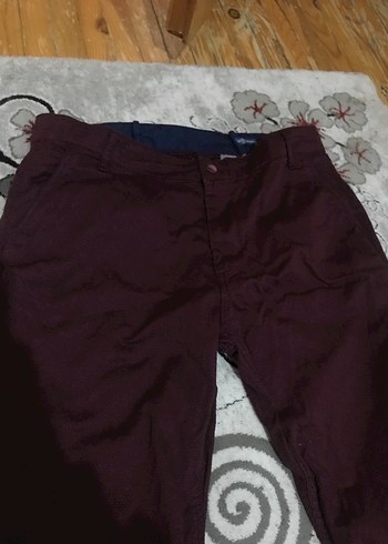 Bordo Kumaş pantolon - Görsel 2