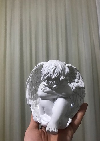 Beyaz Melek Figürlü Dekoratif Biblo - Görsel 2